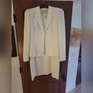 Petite Sophisticate White Blazer and Dress Set